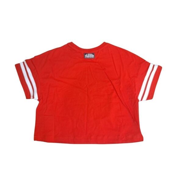 Eleven by Venus Williams Retro Daze Short Sleeve Cropped Tee Apple Red - Picture 3 of 10